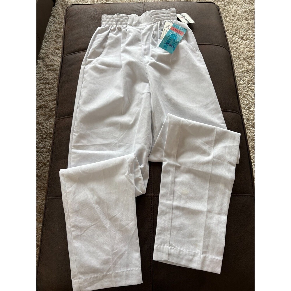 barco scrub pants xs new with tags white elastic